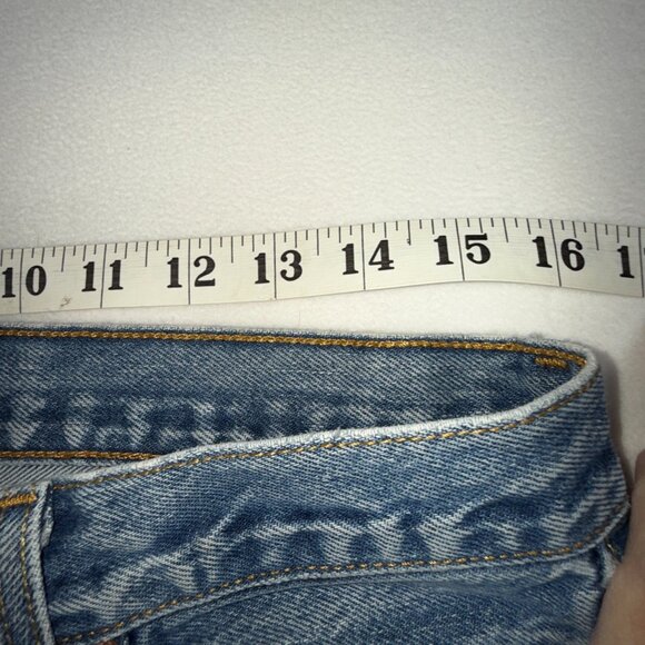 VTG Button Fly Levi's 501 Jeans Mens 36 34 Straight Leg Blue Distressed Faded - Picture 2 of 9